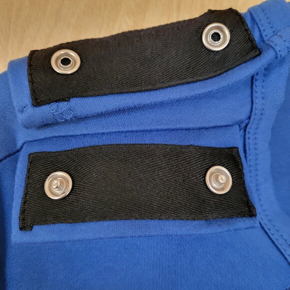Silverts Open Back Adaptive Top 3/4 Sleeve Blue Size Small - Picture 6 of 10